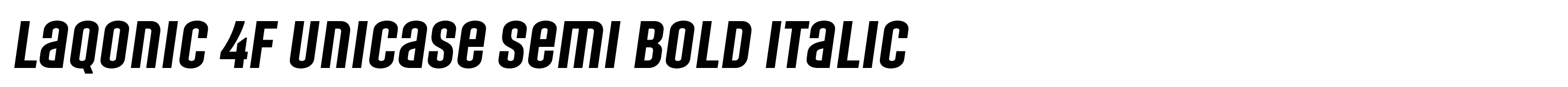 Laqonic 4F Unicase Semi Bold Italic